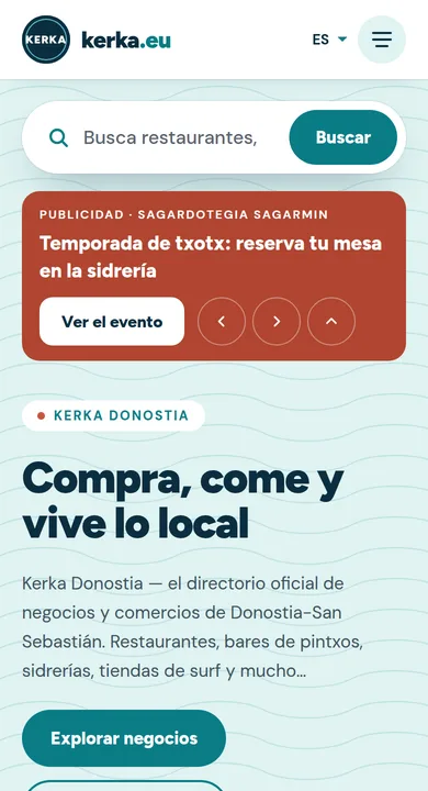 La misma portada vista en un móvil.